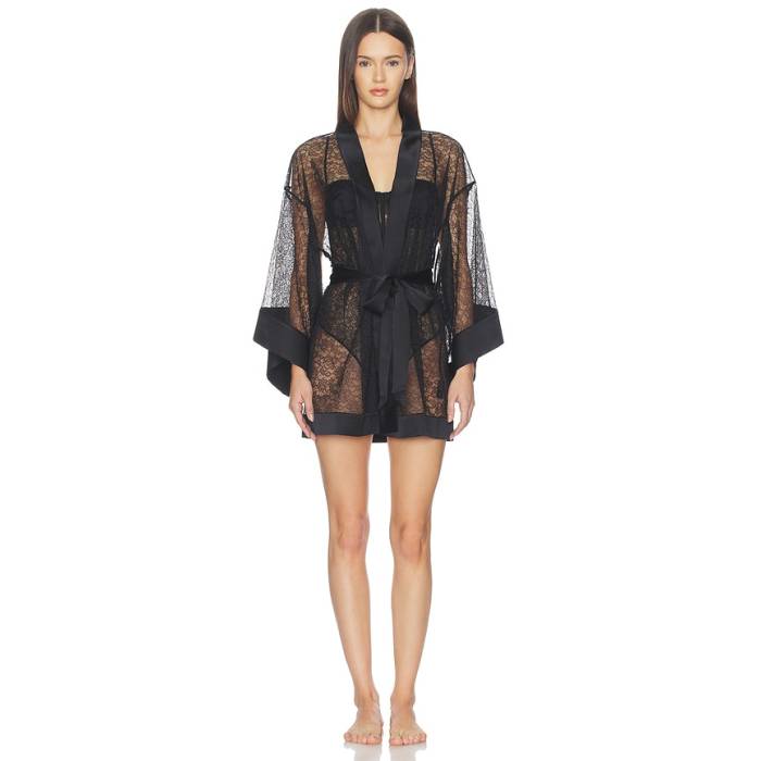 キキ ド モンパルナス Kiki De Montparnasse 【 Petite Fleur Kimono Women Black 】 【小さめ】 レディース 黒いこと 黒いこと