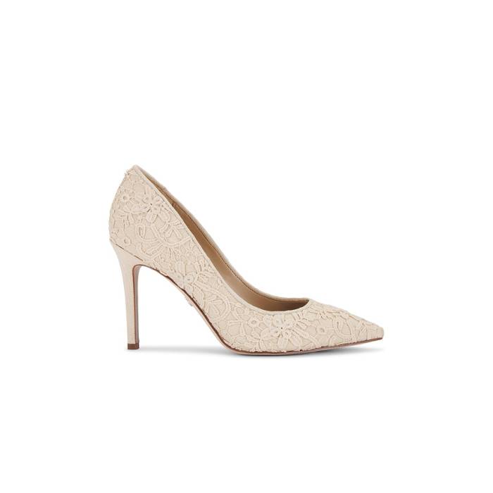 サムエデルマン Sam Edelman 【 Hazel Pump Women Ivory \u0026Amp; Natural 】 揚水機 レディース 象牙色 自然的