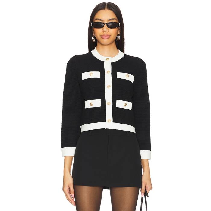 アリスアンドオリビア Alice + Olivia 【 Claira Cardi Women Black \u0026Amp; Soft White 】 レディース 黒いこと 黒いこと 白いこと 白いこと