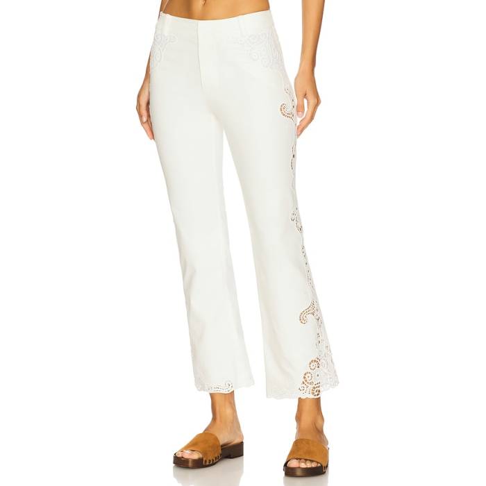 Loveshackfancy 【 Maia Pant Women Optic White 】 ズボン下 レディース 白いこと 白いこと