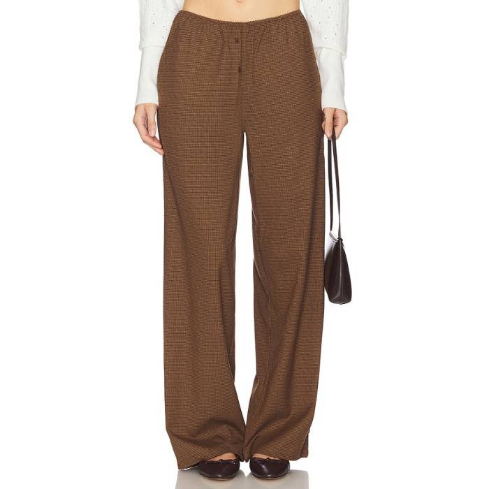 ライオネス Lioness 【 Bloom Pant Women Chocolate Plaid 】 ズボン下 レディース ボトムス-レディースファッション