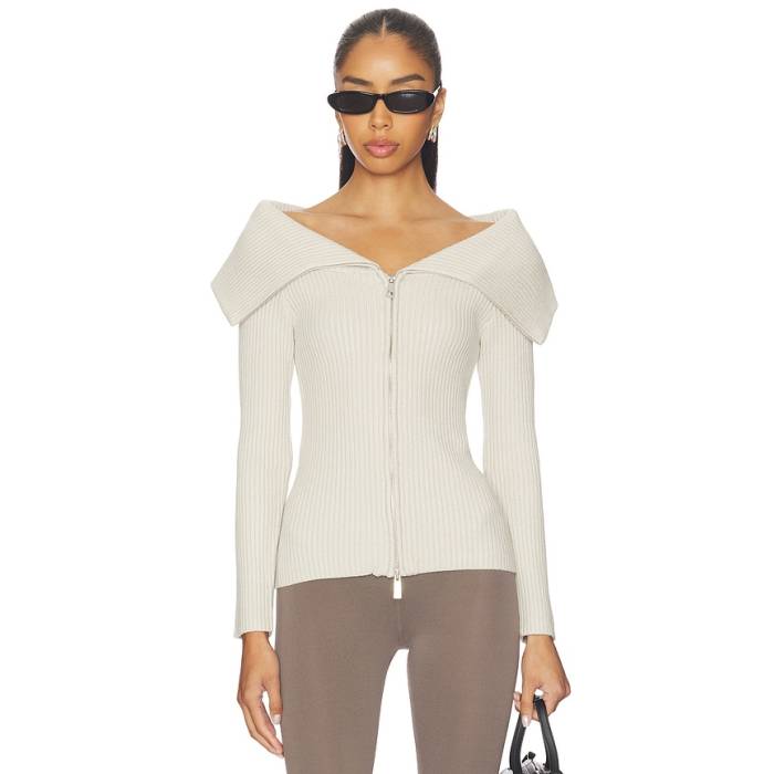 ブランクニューヨークシティー Blanknyc 【 Zip-Up Sweater Women Crystal Clear 】 調教師 レディース