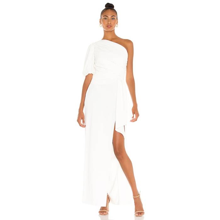 アマンダアプリチャード Amanda Uprichard 【 Bexley Maxi Dress Women Ivory 】 御召しもの レディース 象牙色