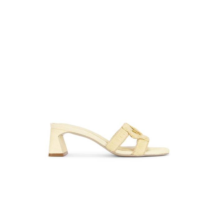 Simkhai 【 Monogram Raffia Block Heel Women Natural 】 踵 レディース 自然的