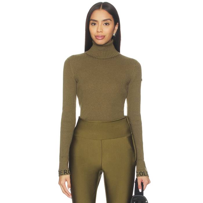 Goldbergh 【 Mira Long Sleeve Knit Sweater Women Dark Olive 】 Sleeve 衣袂 編み物 調教師 レディース olive オリーブ