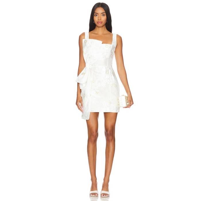 Elliatt 【 Octavia Bow Dress Women Ivory \u0026Amp; Gold 】 御召しもの レディース 象牙色 ゴールド