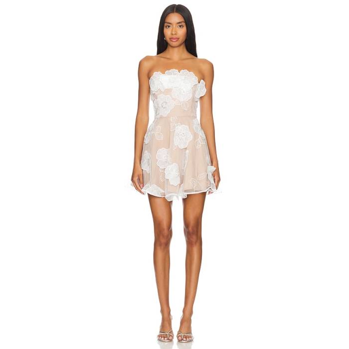 Elliatt 【 Dahlia Mini Dress Women Ivory &Amp; Nude 】 ドレス レディース アイボリー｜スニケス 31,265円