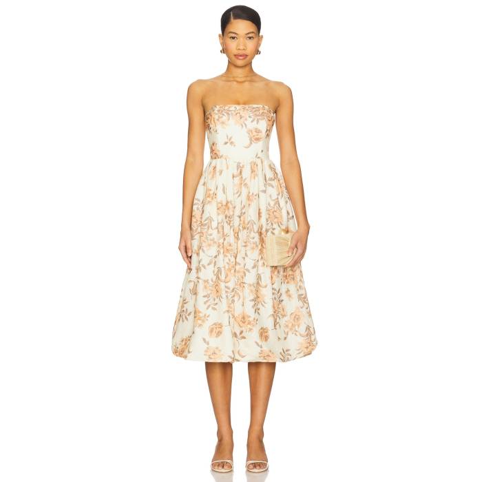 Cara Cara 【 Anisha Dress Women Farfella Border Egret 】 お召しもの レディース