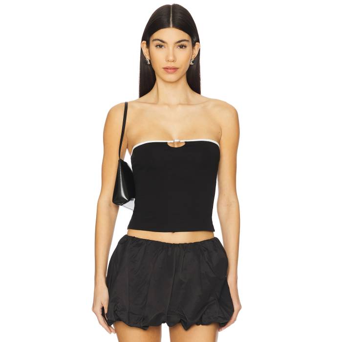 Superdown 【 Whitney Strapless Top Women Black 】 レディース 黒色 ブラック|スニケス