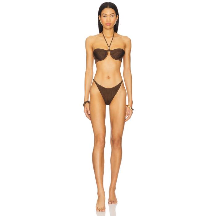 Selia Richwood 【 Gal Bikini Set Women Brown 】 レディースファッション 水着 レディース 茶色 ブラウン