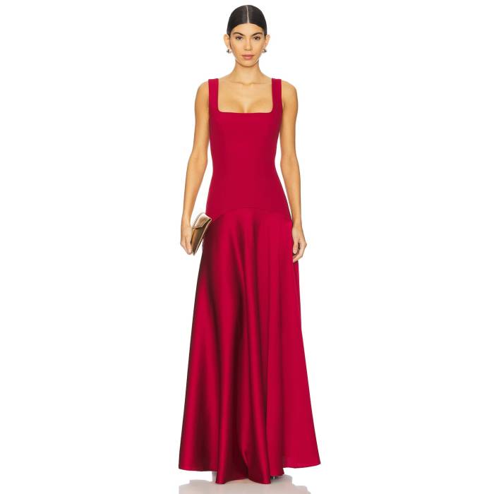 L\u0027academie 【 By Marianna Sidney Gown Women Oxblood 】 レディース 赤・オックスブラッド