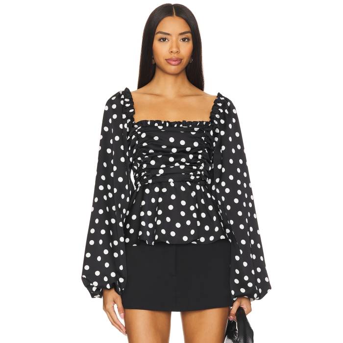 ショウミーユアムームー Show Me Your Mumu 【 Atiana Top Women Polka Dot Luxe 】 レディースファッション トップス その他 レディース