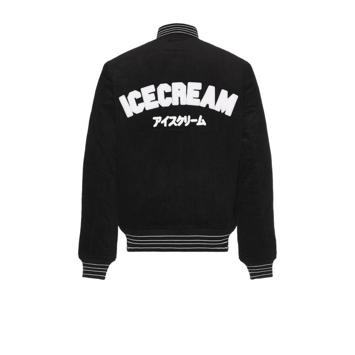 Icecream 【 Hounds Varsity Jacket Men Black 】 Jacket ジャケット メンズファッション コート ジャケット メンズ 黒色 ブラック