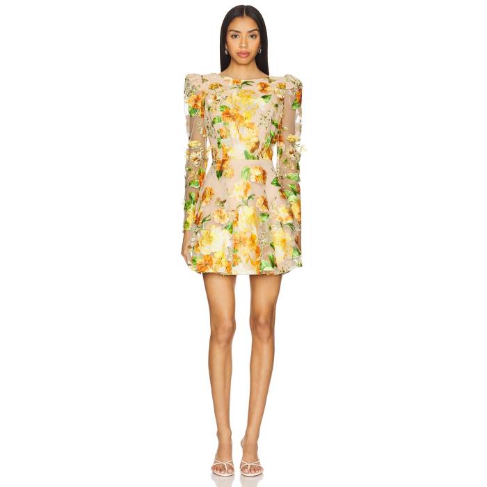 Elliatt 【 Aella A Line Mini Dress Women Yellowmulti 】 ドレス レディースファッション ドレス レディース