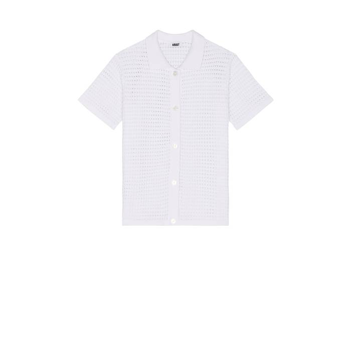 Krost 【 Venice Short Sleeve Button Up Shirt Men White 】 Sleeve スリーブ メンズ 白色 ホワイト|スニケス