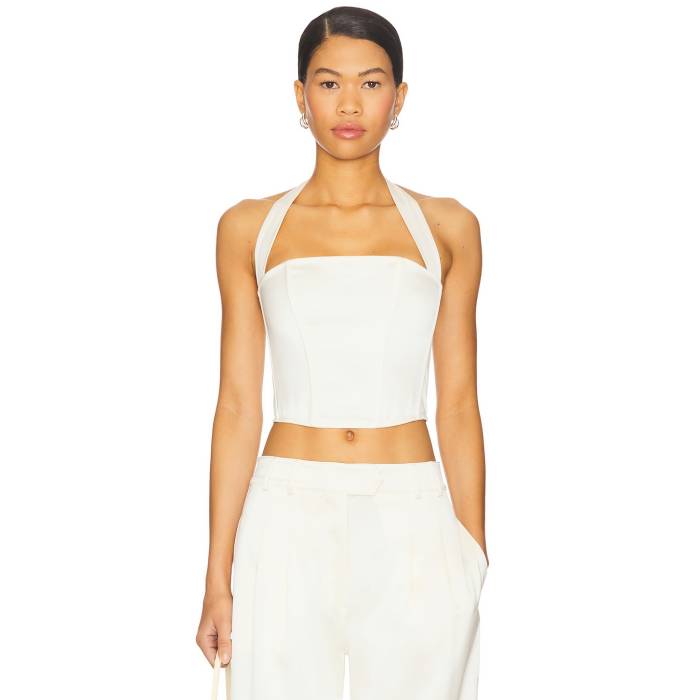 フルールドゥマル Fleur Du Mal 【 Satin Halter Corset Top Women Vanilla 】 繻子 レディース