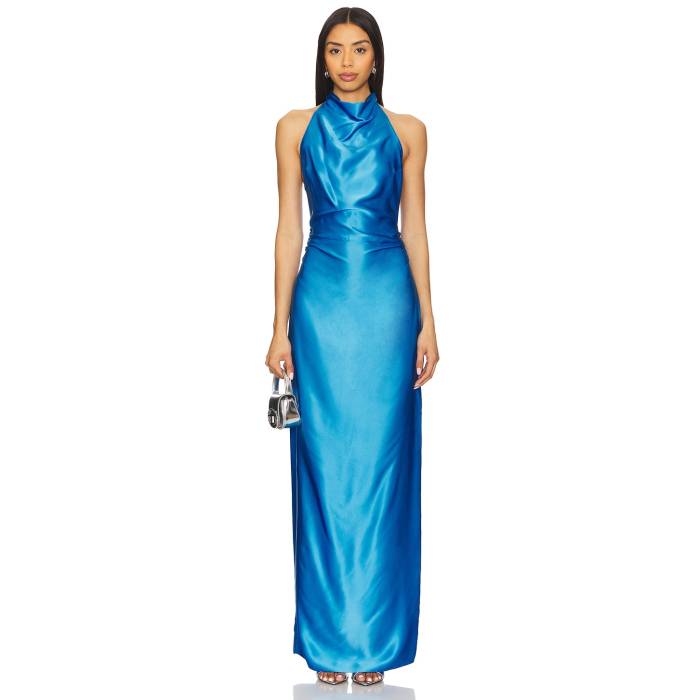 アマンダアプリチャード Amanda Uprichard 【 Marcine Maxi Dress Women Blue Jay 】 ドレス レディース 青色 ブルー｜スニケス