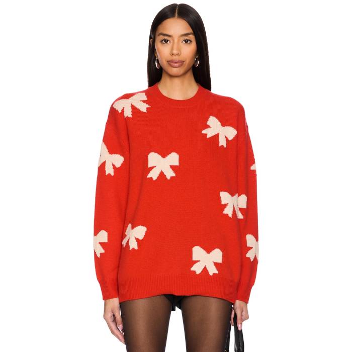 27 Miles Malibu 【 X Revolve Zemira Sweater Women Tomato & Cream 】 トレーナー レディースファッション トップス ニット セーター セーター レディース クリーム