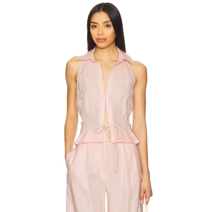 Hevron 【 Sloan Vest Women Rose Quartz 】 より良い レディース Rose サクラ色