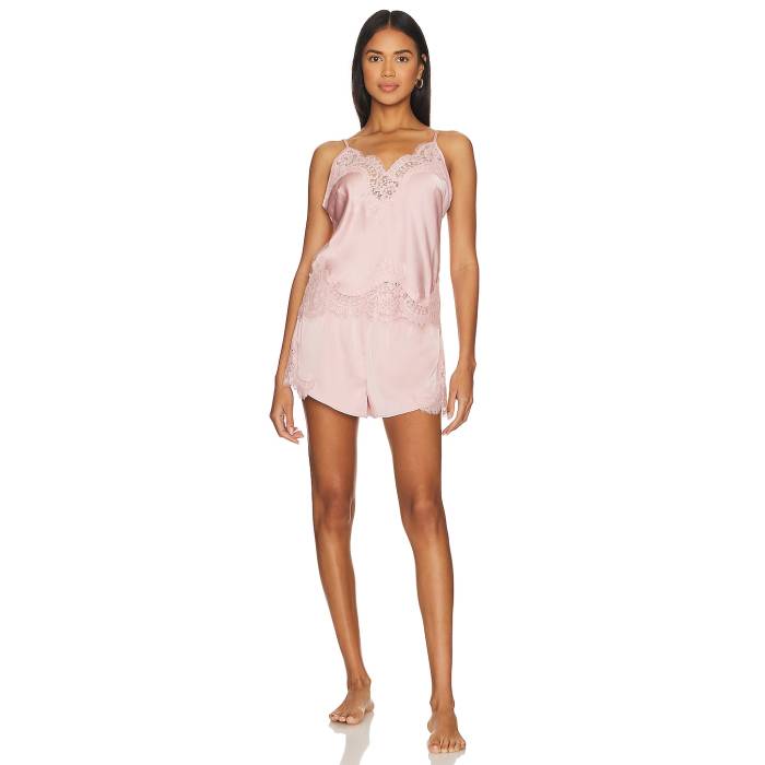 Homebodii 【 Sian Luxury Cami Set Women Dusty Rose 】 インナー 下着 ナイトウェア レディース ナイトウェア ルームウェア パジャマ レディース Rose ローズ