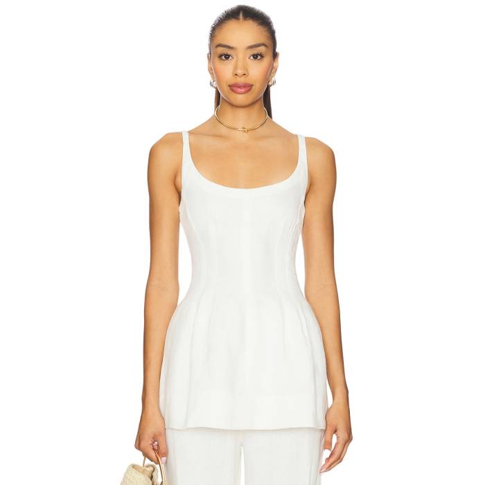 フェイスフルザブランド Faithfull The Brand 【 X Revolve Syna Top Women White 】 レディースファッション トップス タンクトップ レディース 白色 ホワイト