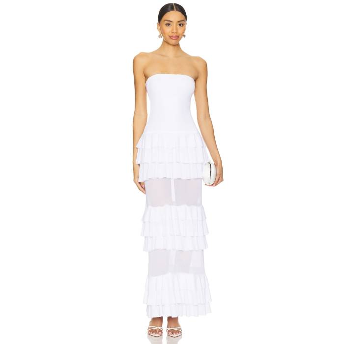 Superdown 【 Lorenza Maxi Dress Women White 】 ドレス レディース 白色 ホワイト