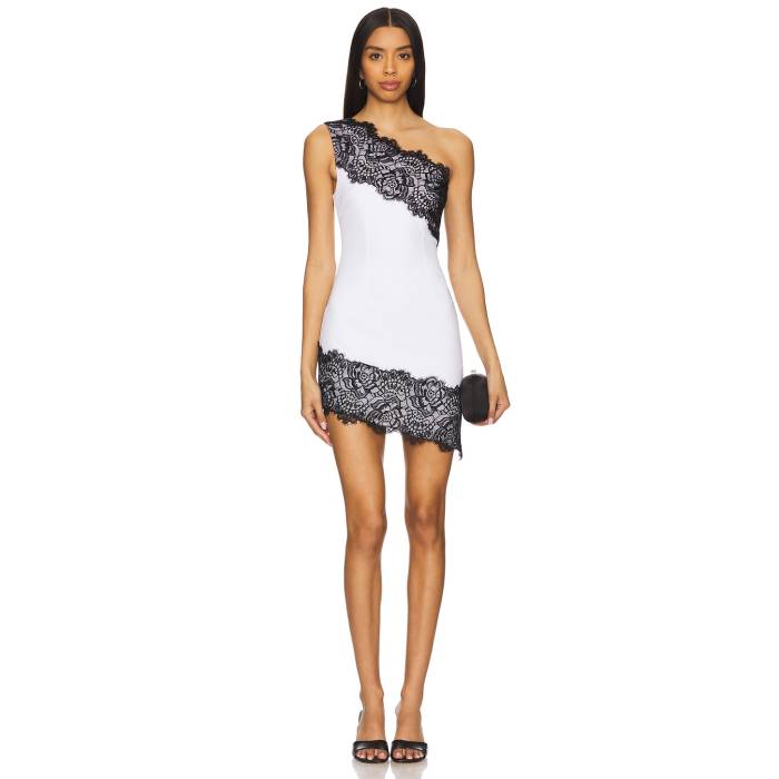 Superdown 【 Lucyana Mini Dress Women Black & White 】 ドレス レディースファッション ドレス レディース 黒色 ブラック 白色 ホワイト