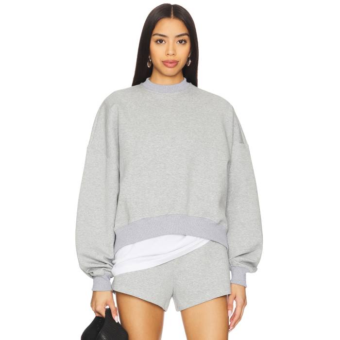 Ser.o.ya 【 Calla Sweatshirt Women Heathered Grey 】 スウェット トレーナー レディースファッション トップス スウェット トレーナー レディース 灰色 グレー