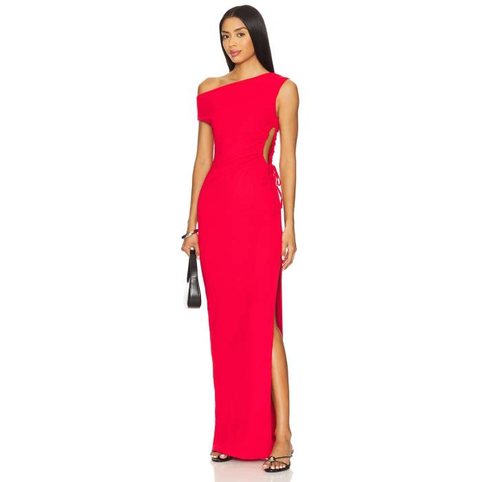 Superdown 【 Amber Maxi Dress Women Red 】 お召しもの レディース Red 赤・赤いこと