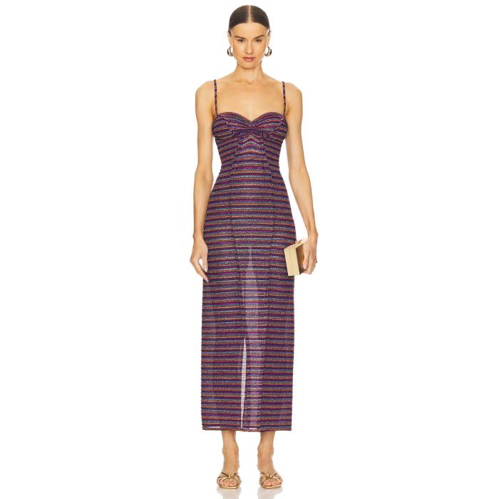Georgia Hardinge 【 Prism Dress Women Pink Stripe 】 お召しもの レディース pink サクラ色 Stripe 縞模様