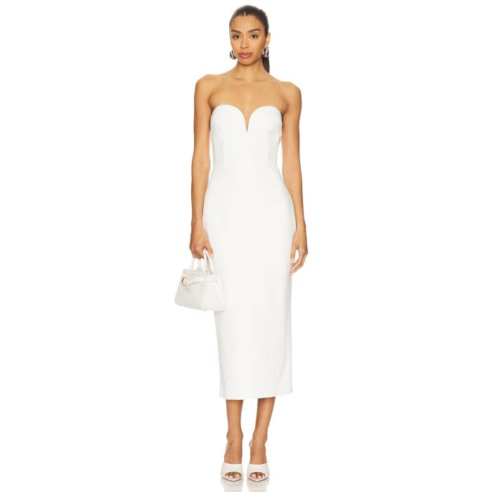 Sans Faff 【 Evening Midi Dress Women White 】 御召しもの レディース 白いこと 白いこと
