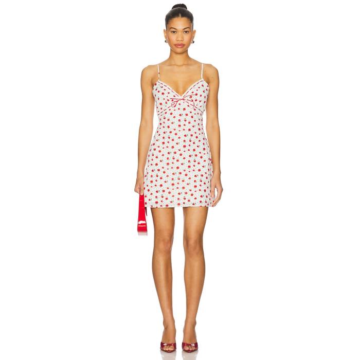 More To Come 【 Clemence Mini Dress Women Red Floral 】 ドレス レディースファッション ドレス レディース Red 赤・レッド