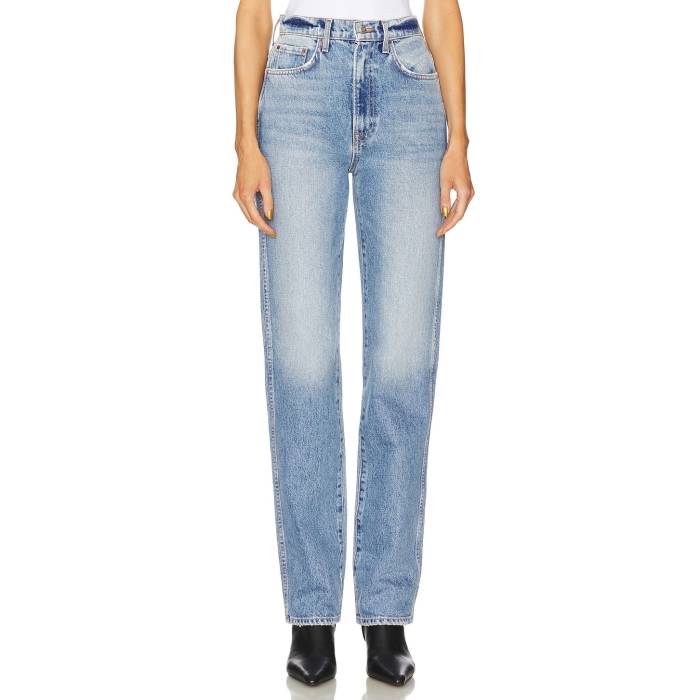 Grlfrnd 【 Sara Super High Rise Slim Straight Jeans Women Astoria 】 ハイ ライズ slim スリム ジーンズ レディースファッション ボトムス パンツ レディース