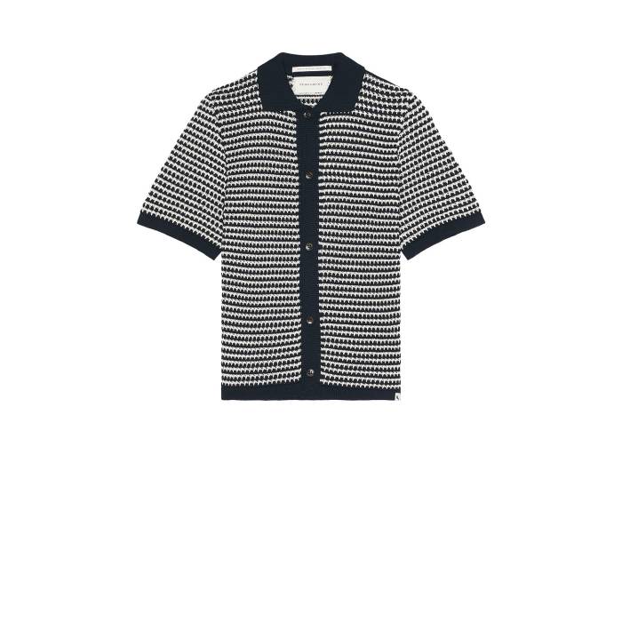 Peregrine 【 Island Crochet Shirt Men Navy 】 メンズ 紺色 米国海軍