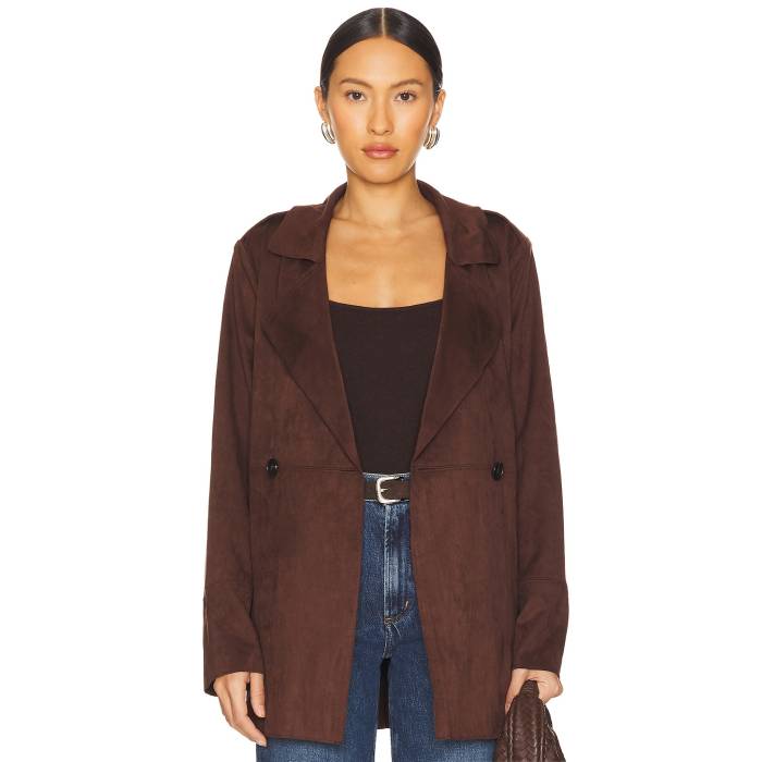 Lovers And Friends 【 Faux Suede Lana Jacket Women Dark Brown 】 スエード・スウェード Jacket ジャケット レディースファッション コート ジャケット レディース 茶色 ブラウン 34,580円