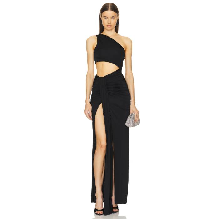 Michael Costello 【 X Revolve Lilith Gown Women Black 】 レディースファッション ドレス レディース 黒色 ブラック