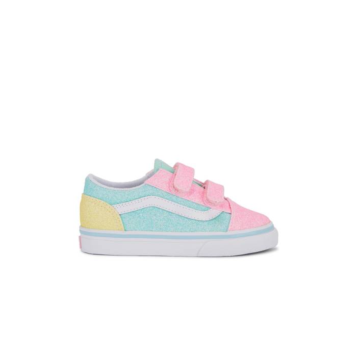 ヴァンズ Vans 【 Toddler Old Skool V Girls Pastel Glitter 】 ベビー 赤ちゃん用 キッズ ベビー マタニティ キッズファッション 靴 スニーカー ジュニア キッズ