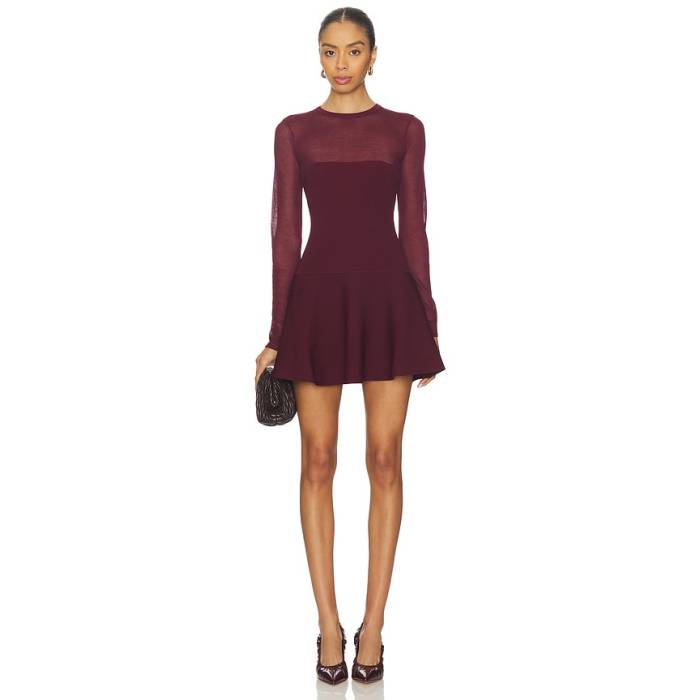 Seroya 【 Joselyn Knit Dress Women Pinot 】 編み物 お召しもの レディース