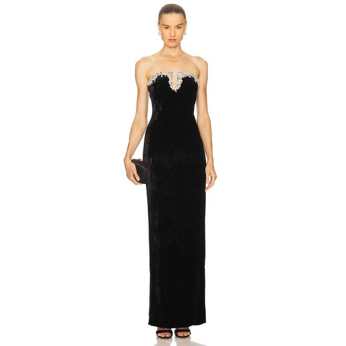 Rachel Gilbert 【 Claudine Gown Women Black 】 レディース 黒いこと 黒いこと