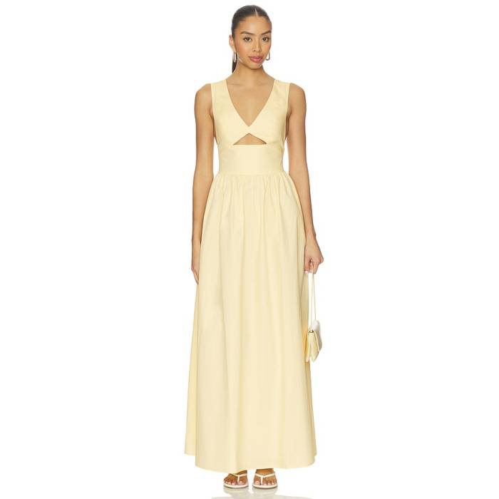 スサナモナコ Susana Monaco 【 Poplin Cross Back Dress Women Whipped Cream 】 御召しもの レディース 皮膚軟化剤