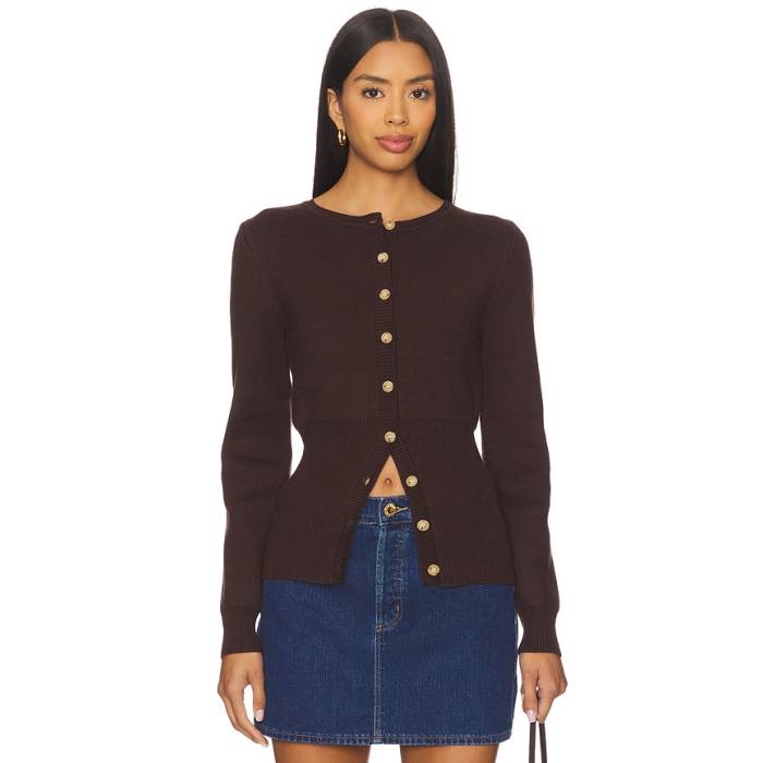 Nia 【 Sophia Cardigan Women Espresso 】 ジレー レディース