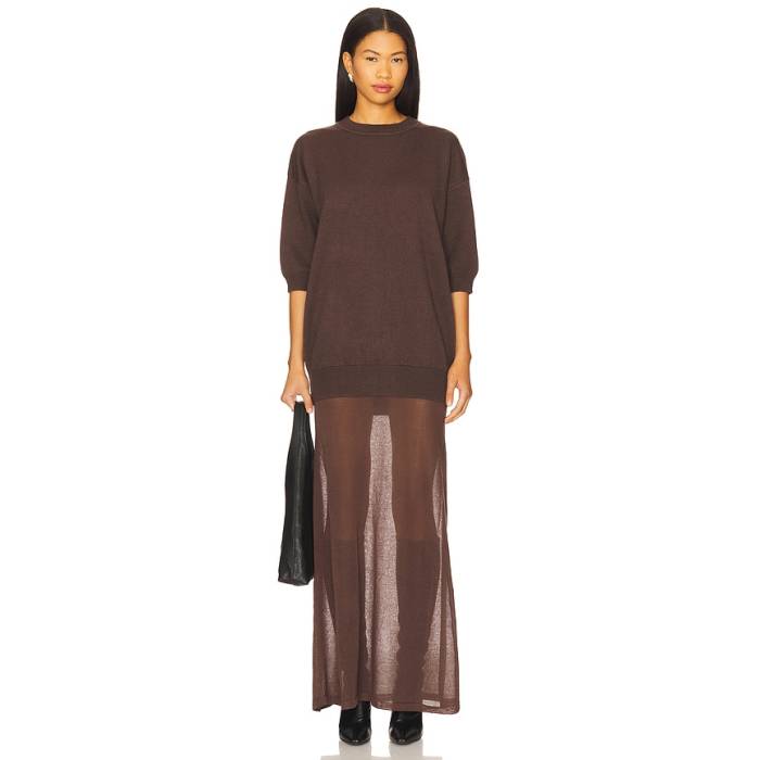 Seroya 【 Arwen Maxi Dress Women Slate Brown 】 お召しもの レディース 赤銅色 赤銅色