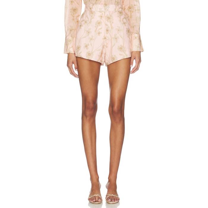 Karina Grimaldi 【 Coral Print Shorts Women Peach Floral 】 さる股引き レディース