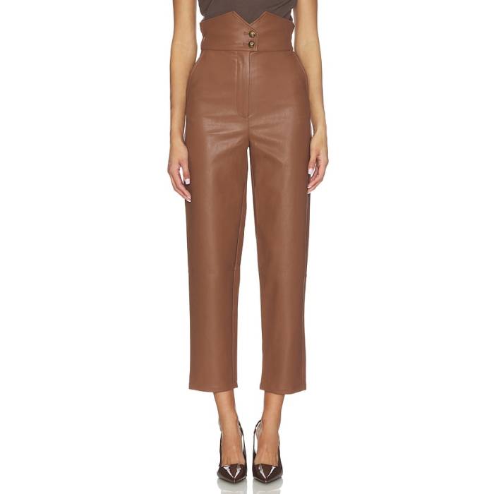 バル点点 Bardot 【 Aster Faux Leather Pant Women Chestnut 】 なめし革 ズボン下 レディース