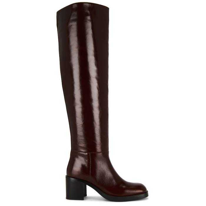 ジェフリーキャンベル Jeffrey Campbell 【 Vinyl Over The Knee Boot Women Cognac 】 ビニール ブーツ レディース