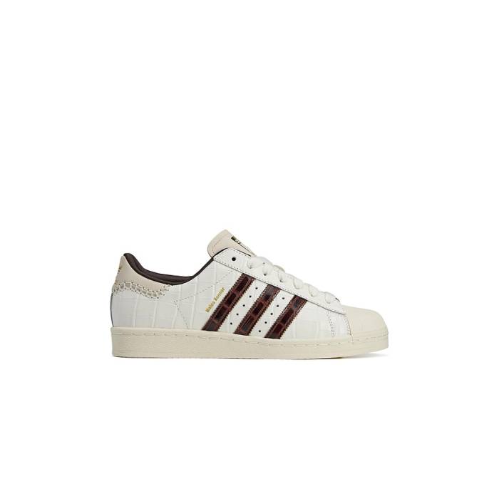 アディダス Adidas Originals 【 X Wales Bonner Superstar Sneaker Women Wonder White, Fox Brown &Amp; Wonder White 】 Superstar スーパースター 靴 スニーカー レディース フォックス 茶色 ブラウン 白色 ホワイト|スニケス