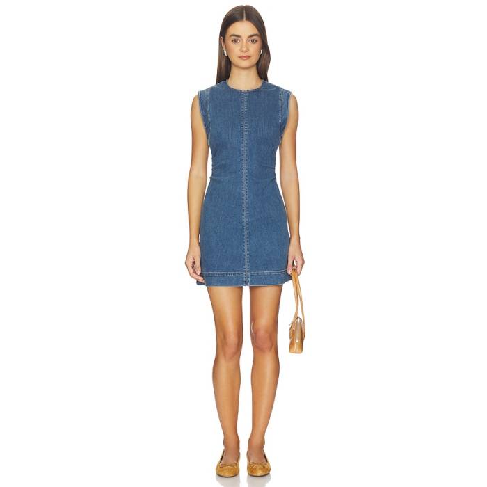Veronica Beard 【 Imara Mini Dress Women Dark Bright Blue 】 お召しもの レディース 青み 青色