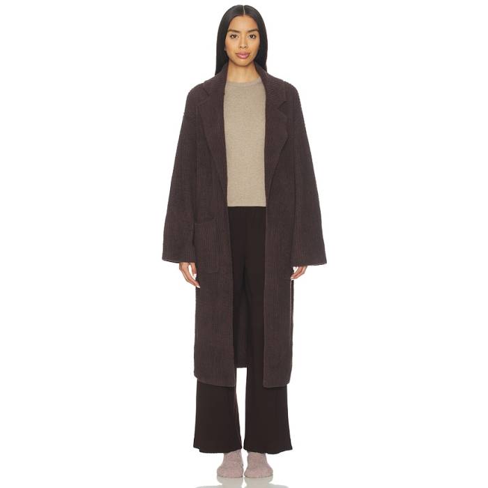 Barefoot Dreams 【 Cozychic Cotton Rib Long Coat Women Umber 】 レディース