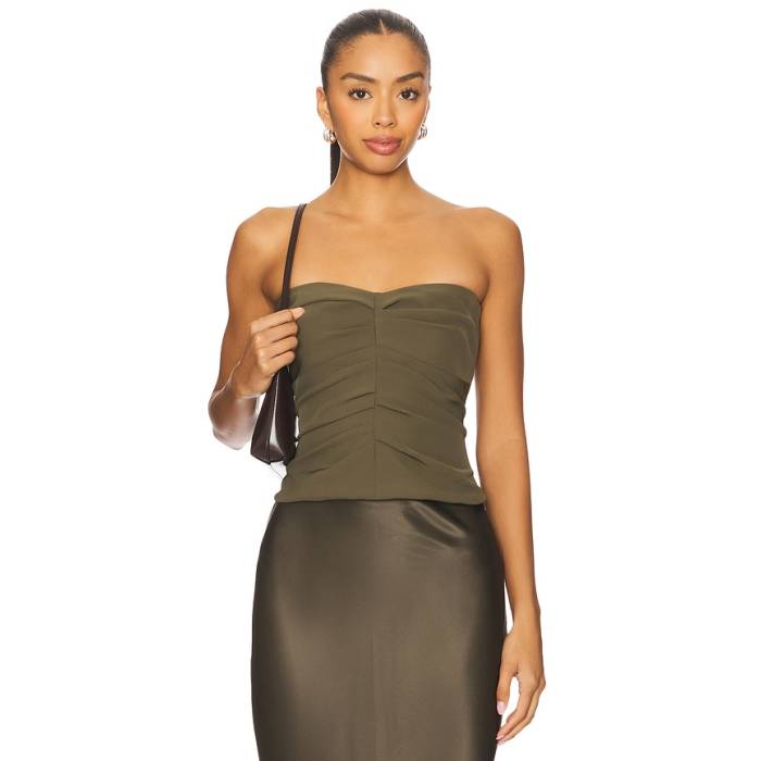 The Sei 【 Pleated Bustier Top Women Army 】 レディース 正規陸軍