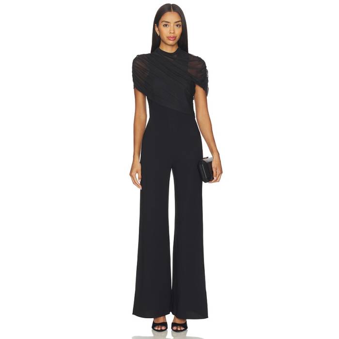 アマンダアプリチャード Amanda Uprichard 【 Evianna Jumpsuit Women Black 】 飛び降りる背広 レディース 黒いこと 黒いこと
